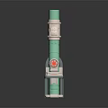 Industrial Hardware Tool Green Pipe Fitting With Red Valve And Gray Bracket