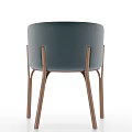 Modern Dark Gray Upholstered Leisure Chair with Rose Gold Metal Legs