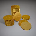 Elegant Gold Coin Jewelry Design With Stacked And Scattered 100 Pattern Pieces