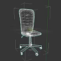 Modern Gray Office Chair with Mesh Back and Padded Seat on Swivel Base with Casters