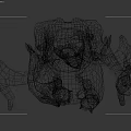 Mystical Forest Creature With Antlers Glowing Eyes Wooden Body And Acorn