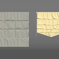 Beige Fabric Curtains With Pleated Design And Different Window Treatment Styles