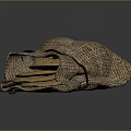 Handwoven Burlap Storage Bag With Natural Fiber Plates For Home Use
