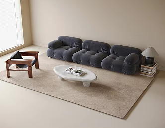 Sofa coffee table combination 3d model