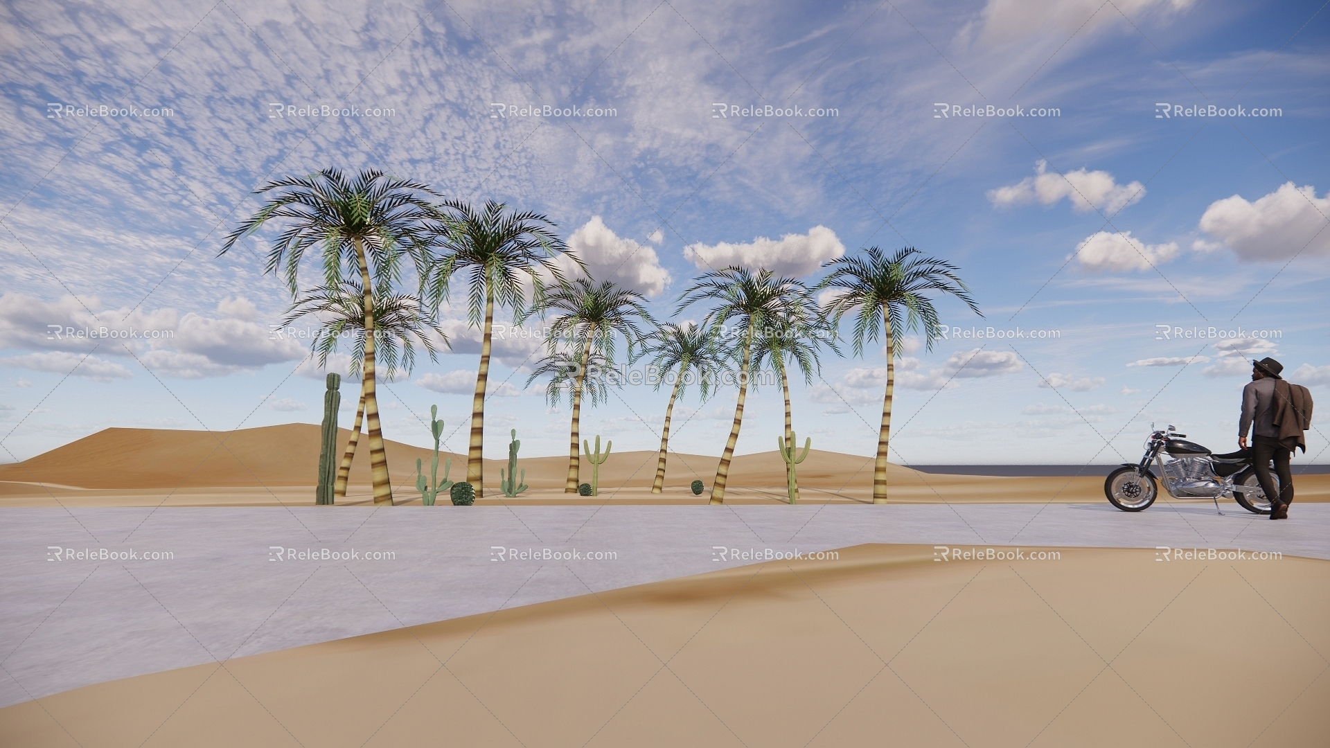 Modern Desert Desert Scenic Spot Landscape 3d model