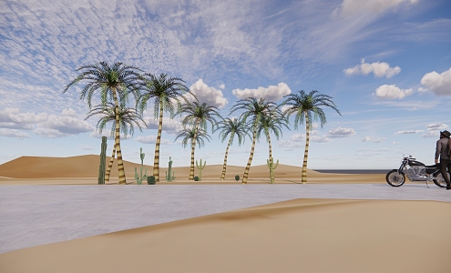 Modern Desert Scenic Spot Landscape 3d model