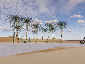 Modern Desert Scenic Spot Landscape 3d model