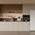 Middle Style Wine Cabinet Sideboard 3d model