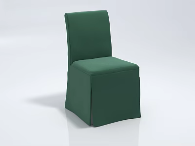 Modern Green Upholstered Leisure Chair With High Back And Sleek Design 3d model