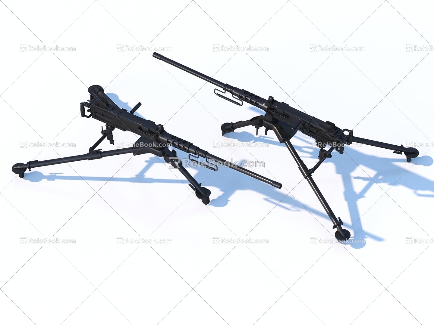 Machine Gun Weapons Military Supplies model