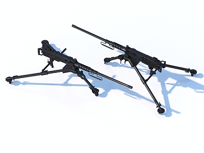 Machine Gun Weapons Military Supplies 3d model