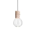 Modern Wooden Cube Glass Globe Pendant Light For Interior Decor Design