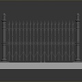 Fence Gate Fence Wall Defense Wall Wooden Fence Fence Iron Fence Floriculture Fence Iron Fence Railing 3d model