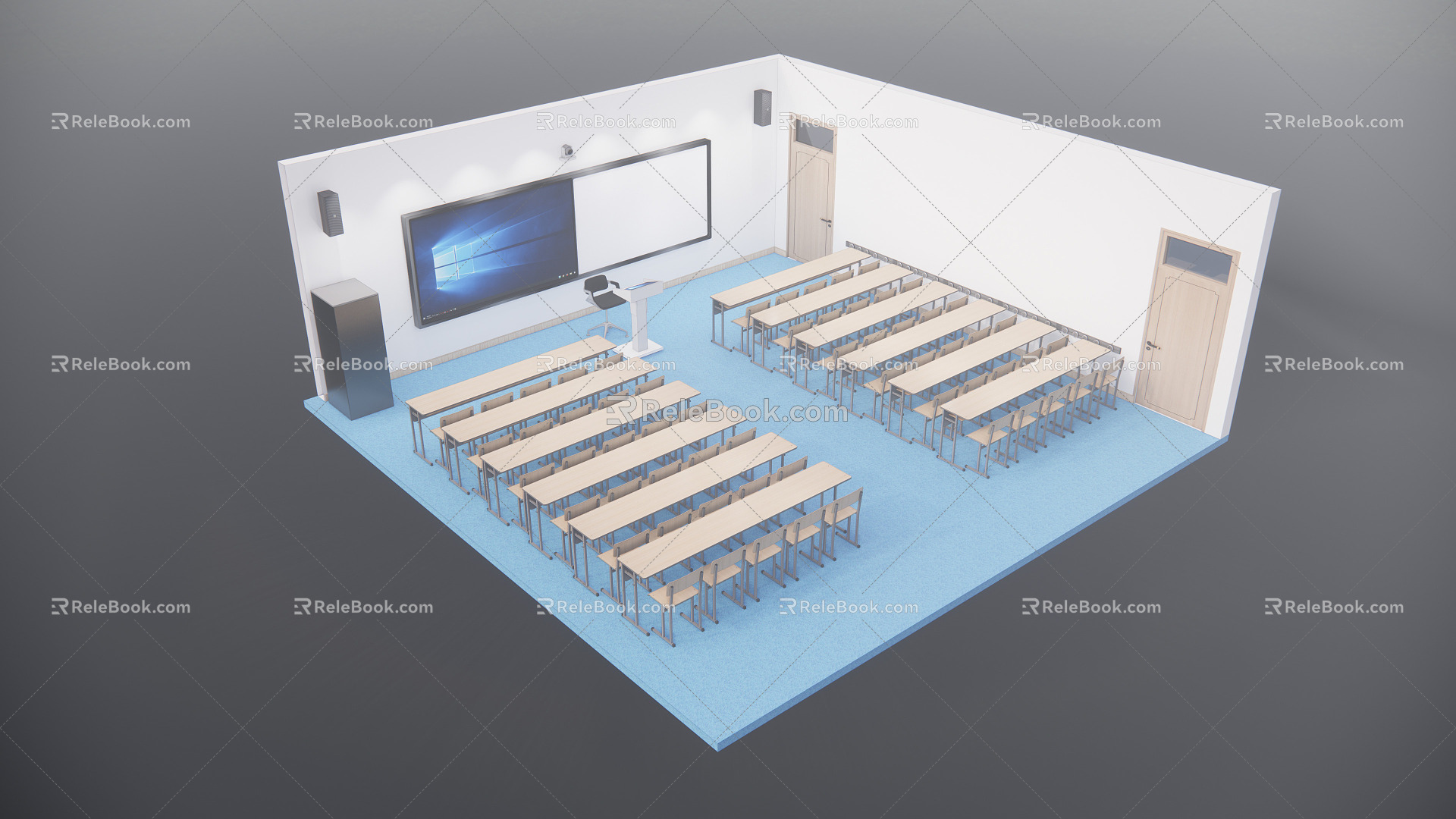 modern classroom facade classroom model