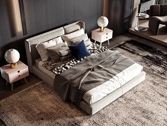 Style Commodity Bed 3d model