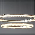 Modern Double Ring Chandelier With Crystal Accents And Bright Lighting Fixture Design