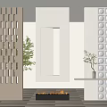 Modern partition porch partition 3d model