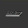 portable synthesizer mixer reverberator tuner mixer mixing equipment 3d model