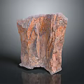 Natural Wood Like Texture Stone With Reddish Brown And Gray Irregular Shape Decorative Piece