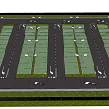 Well Organized Parking Lot With Multiple Spaces Trees And Parked Cars