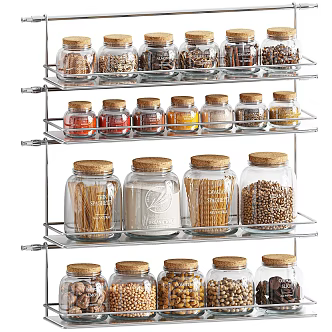 Modern Kitchen Decoration Spice Bottle Glass Bottle 3d model