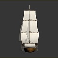 European-style ship ancient ship ancient warship large ancient ship ancient warship 3d model