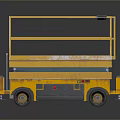 Industrial Mobile Scissor Lift Equipment With Yellow Platform Safety Railings And Wheels
