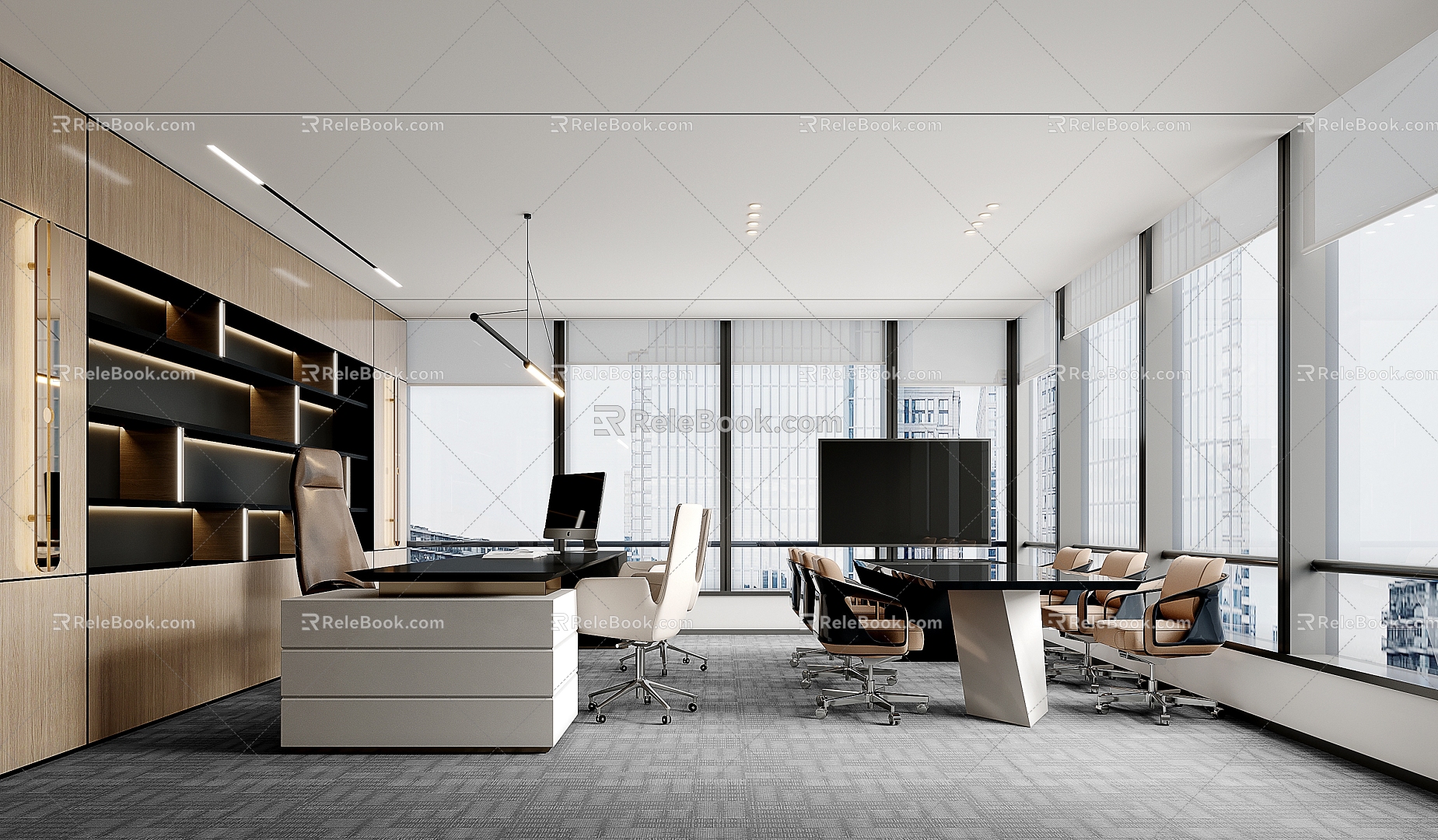 Modern Office Manager Office Chief Director 3d model