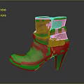 Stylish Brown Leather Ankle Boots With Buckled Straps And High Heel