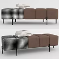 Modern sofa stool bed end stool pedal 3d model