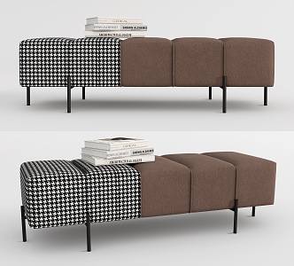 Modern sofa stool bed end stool pedal 3d model