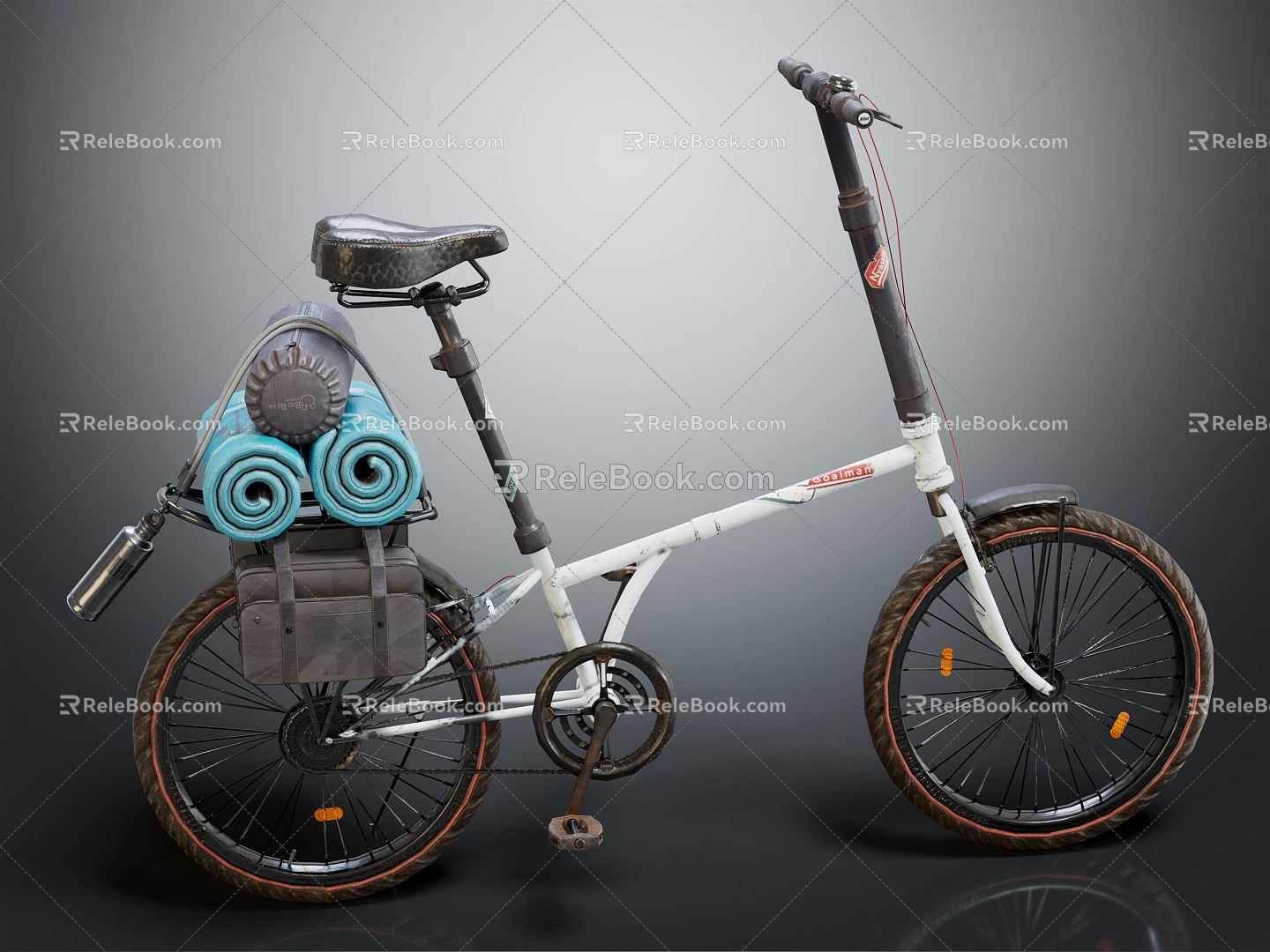 Modern Bicycle Touring Bike Backpack 3d model