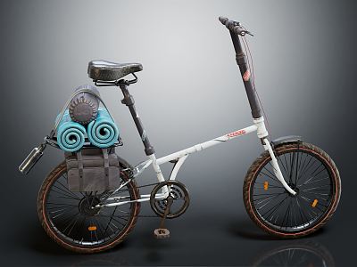 Modern Bicycle Touring Bike Backpack model