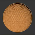 Woven Round Orange Garden Decorative Tray with Elegant Weave for Outdoor Use