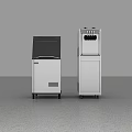 Two Modern Stainless Steel Kitchen Appliances With Compact Design And Efficient Functionality 3d model
