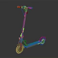Sleek Modern Electric Scooter With Aluminum Frame And Orange Accent Wheels