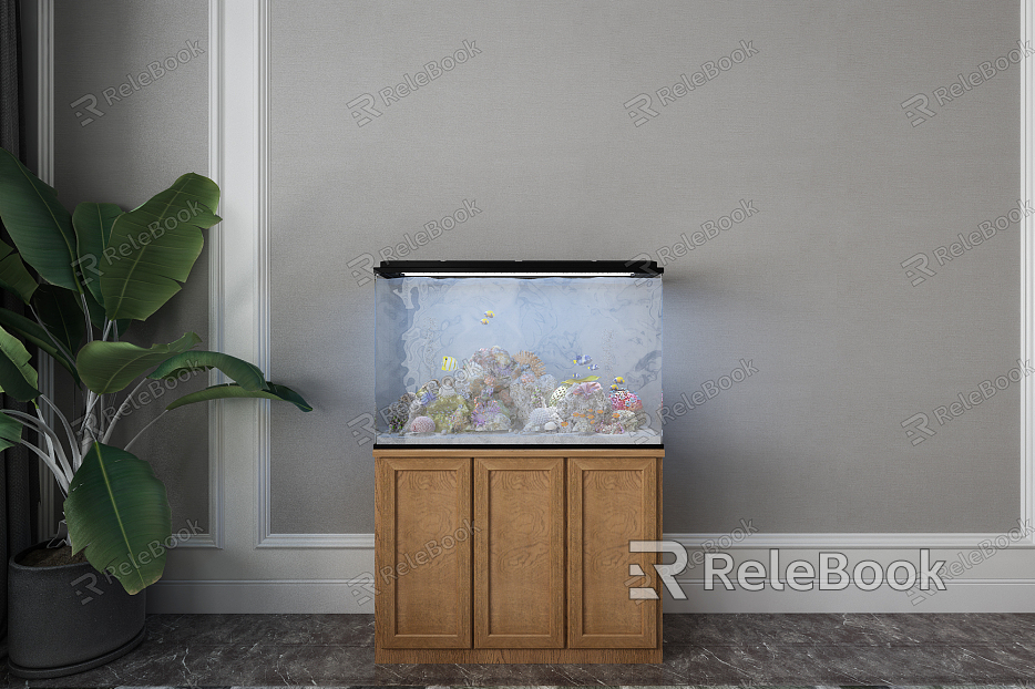 Modern fish tank Aquarium model