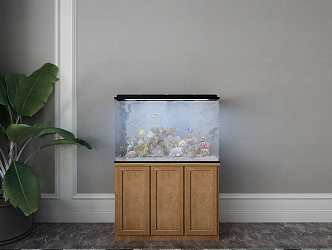 Modern fish tank Aquarium 3d model