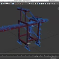 Tower crane wharf crane port crane wharf crane low face number low model simple model game video level super realistic 3d model
