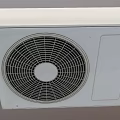 Modern Grey Air Conditioner Fan With Circular Grille And Side Vents Design