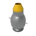 Gray Mechanical Component With Yellow Top Silver Base And Metal Rods