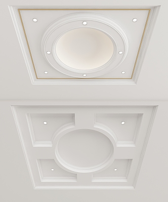 European-style ceiling 3d model