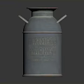 Vintage Blue Milk Can With Handles For Twiner's Market Home Decor