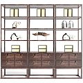 Yunshui Tanxin New Chinese Bookshelf 3d model