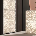 Modern White Textured Wall Lamp With Unique Pattern For Interior Decor