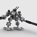 LEGO Toy Blocks Fighting Robot Gundam Mech Warrior Transformers 3d model