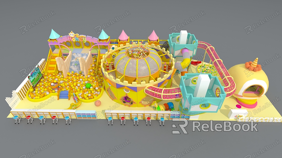 Modern Amusement Equipment Castle Naughty Castle model