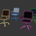 Modern Office Swivel Chairs With Armrests Wheels And Various Colors