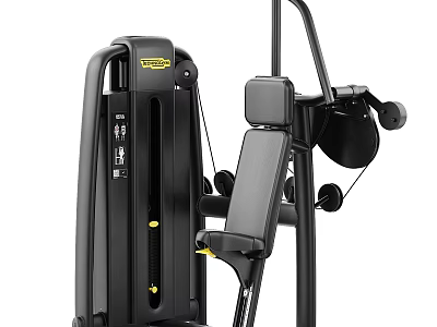 Black Strength Training Sports Equipment With Adjustable Seat And Weight Plates 3d model