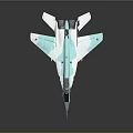 Light Blue And White Fighter Jet With Russian Flag On Tail And 152 Marking Model